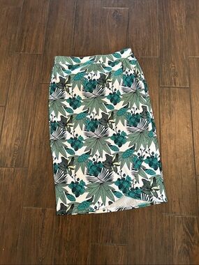 Ripskirt Hawaii Teal & Black Tropical Print Skirt